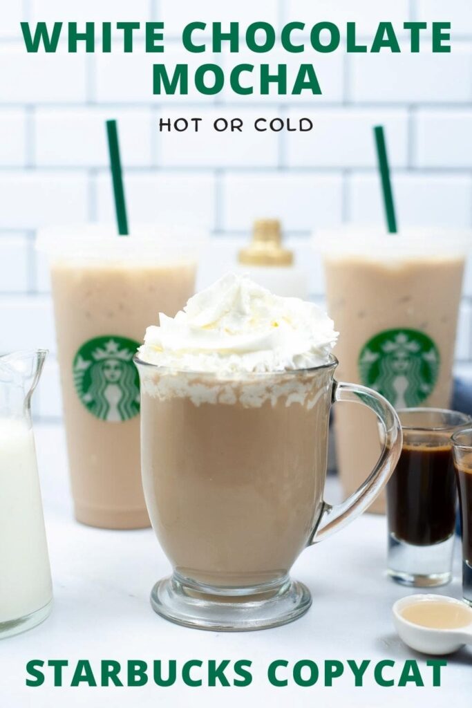 Delicious Hot or Iced White Chocolate Mocha Recipe (Starbucks Copycat)
