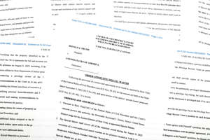 Pages from the order by U.S. District Judge Aileen Cannon naming Raymond Dearie as special master to serve as an independent arbiter and to review records seized during the FBI search of former President Donald Trump's Mar-a-Lago estate, is photographed Thursday, Sept. 15, 2022. (AP Photo/Jon Elswick) ORG XMIT: DCJE393