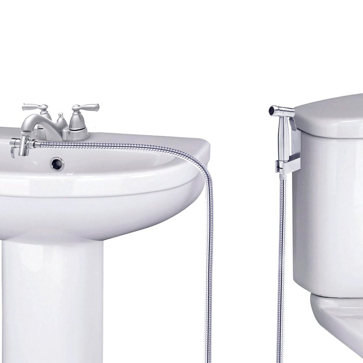 <p>Unlike models that attach to the toilet or wall, this <a href="https://www.amazon.com/dp/B01E4H7DTA/?tag=fhm_msn-20" rel="nofollow noopener noreferrer">sprayer bidet attachment</a> is meant to attach to the sink. Thus, it offers users hot and cold water for cleaning and rinsing. Buyers noted the long hose makes it a great option.</p> <p>"I'm loving using this as a warm-water bidet and will be using it to clean our cloth diapers once our little one arrives," says one buyer. "The strength of the water pressure can be controlled both at the faucet and at the sprayer nozzle (by not pushing as hard). This sprayer feels like it is made very well, a luxury item. Solid metal! The hose is long enough to go from my sink to my tub, so this may be used to clean our kiddos too."</p> <p>Plus, check out these <a href="https://www.familyhandyman.com/list/5-ways-you-can-unclog-a-toilet-bowl-without-a-plunger/">six ways you can unclog a toilet without a plunger</a>.</p> <p class="listicle-page__cta-button-shop"><a class="shop-btn" href="https://www.amazon.com/dp/B01E4H7DTA/?tag=fhm_msn-20">Shop Now</a></p>