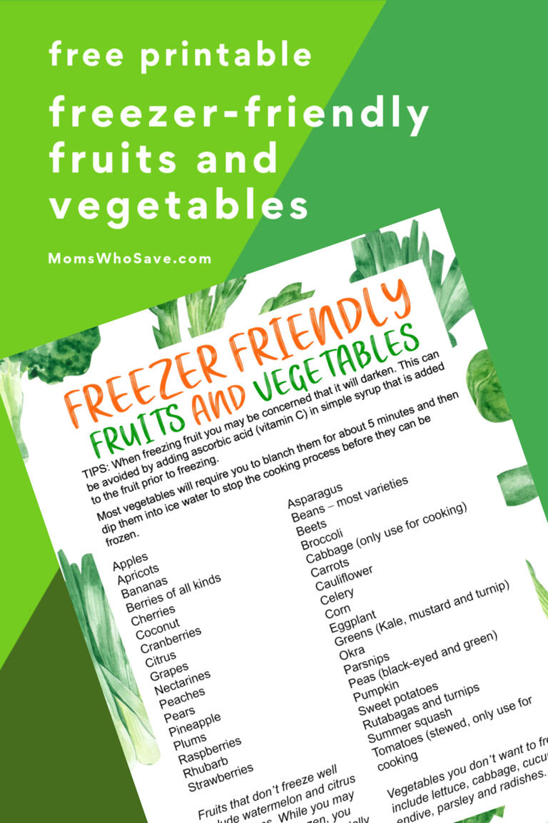 Which Fruits & Vegetables Can You Freeze? Get the List!