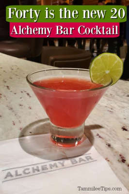 The Alchemy Bar on Carnival Cruise Lines cures what ails you. The Forty is the New Twenty Martini may not make you young