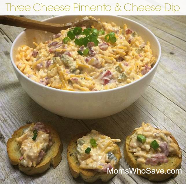 Easy Three Cheese Jalapeno Pimento Cheese Dip Recipe With Toasted Crostini