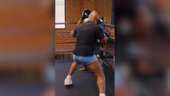 Mike Tyson shows off ferocious speed during sparring session