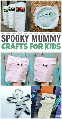 Looking to wrap up Halloween in style with some fun kids crafts? Create these spooky mummy crafts for kids with your ghouls and boys.