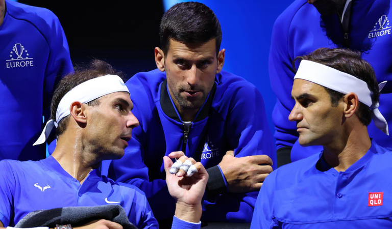 Rafael Nadal, Novak Djokovic and Roger Federer