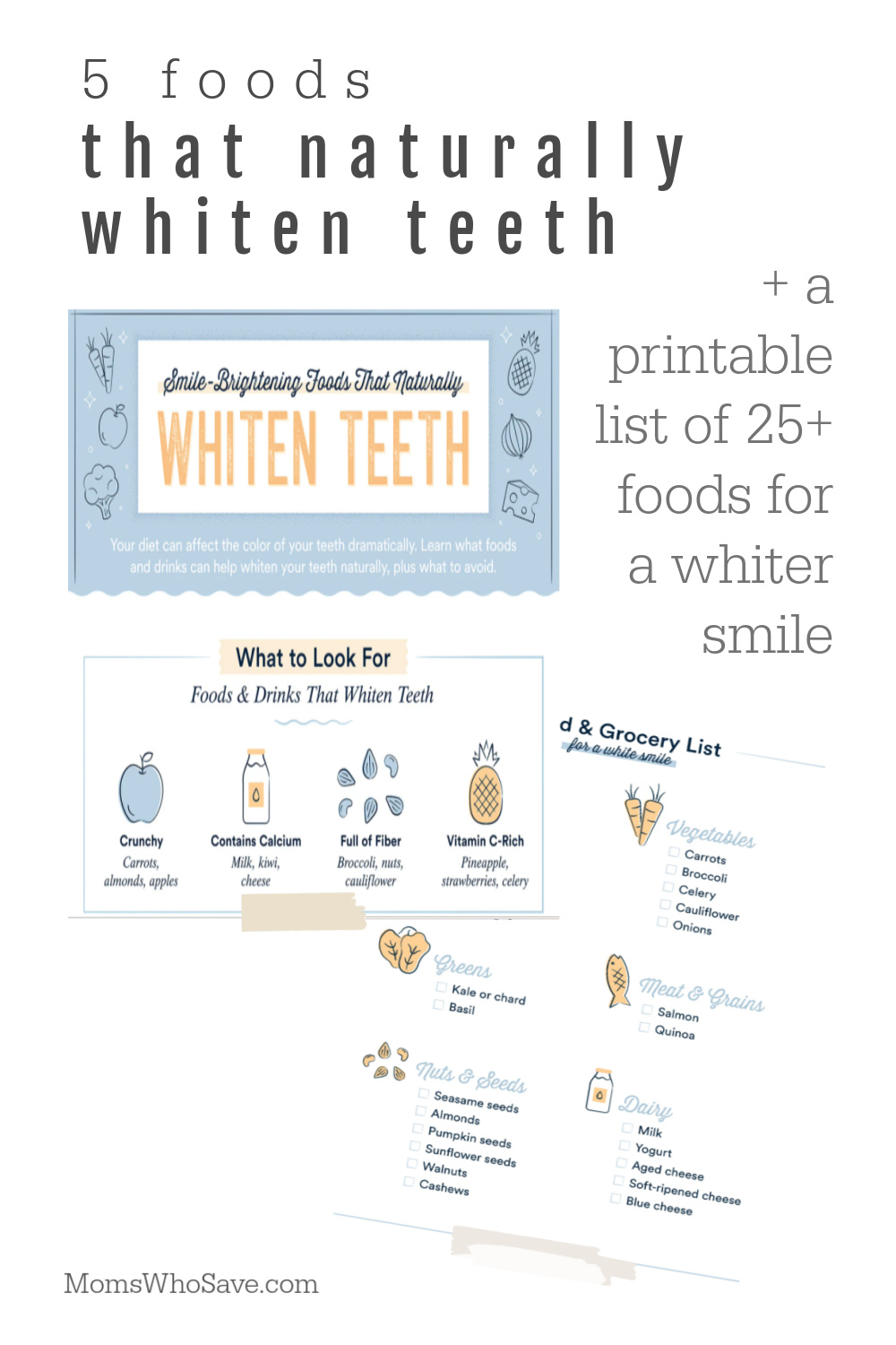 5 Foods That Naturally Whiten Teeth (+ a Printable Grocery List for a ...