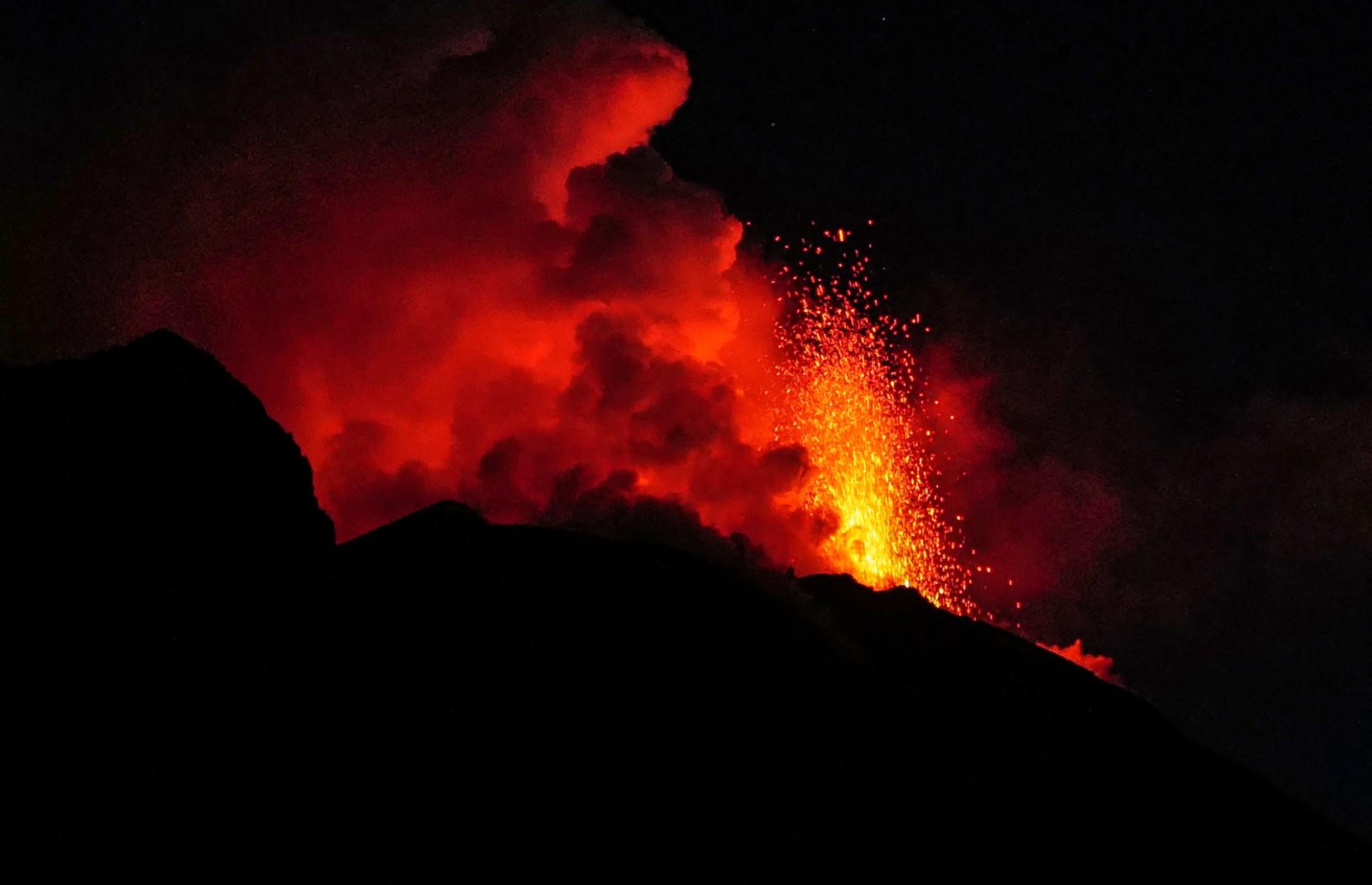 <p>However, a recent explosion, which was recorded on Sunday 9 October, was anything but mild. In fact, <a href="https://www.abc.net.au/news/2022-10-10/italy-stromboli-volcano-erupts-lava-stretches-to-the-sea/101518438">it caused the partial collapse of volcanic material from the rim of the crater</a>, leading to a three-minute-long seismic signal. Videos released by Italy's National Institute of Geophysics and Volcanology show massive plumes of smoke and lava flows coming from the peak. Thankfully no one was harmed by the event, although a tourist was sadly killed by a powerful eruption here in 2019.</p>