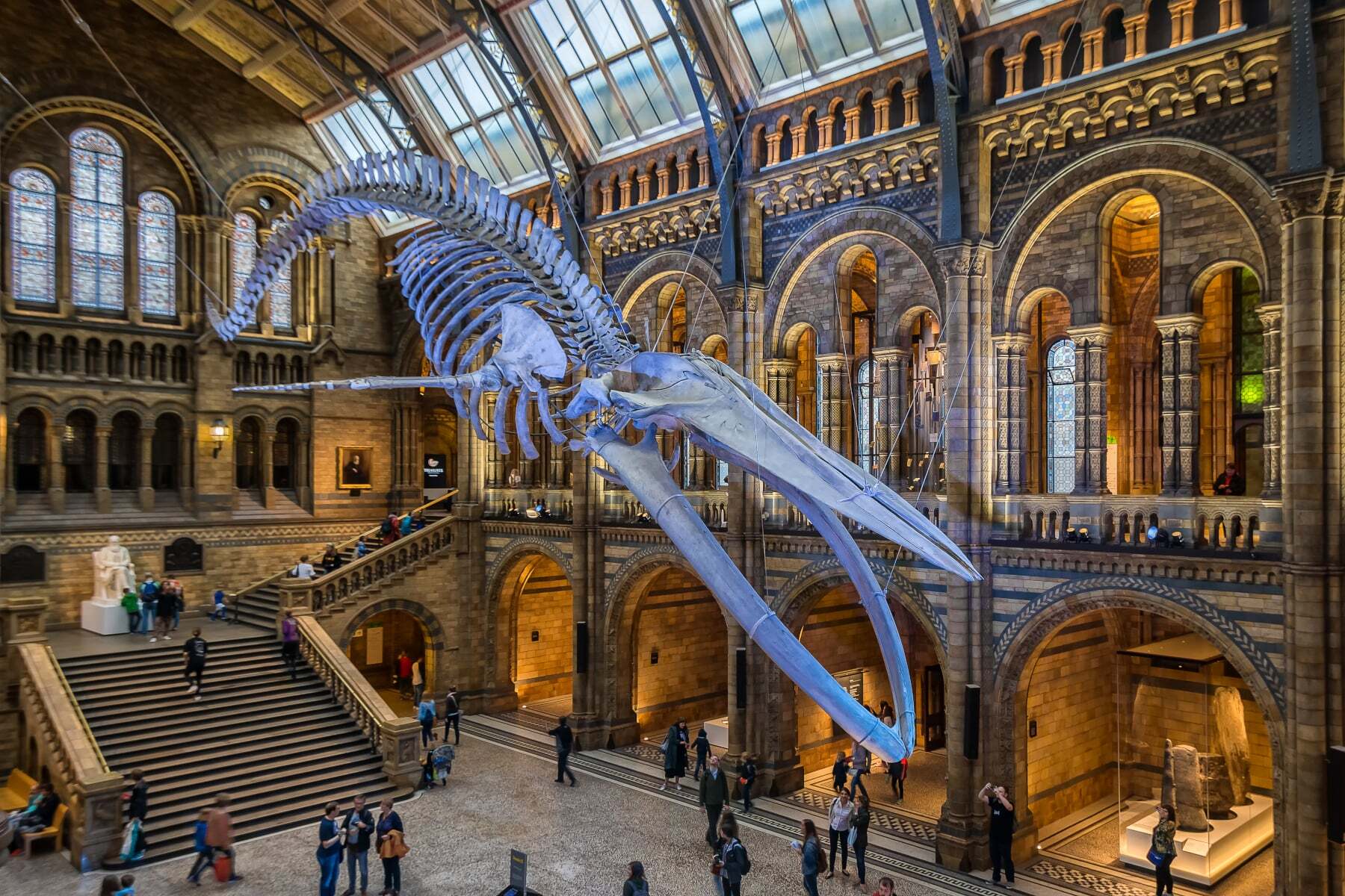 <p>You can’t go to London without stopping by the <a href="https://www.nhm.ac.uk/" class="atom_link atom_valid" rel="noreferrer noopener">Natural History Museum</a>. In addition to being one of the world’s most popular museums, it’s also a leading science research centre. It’s a great place to learn all about the planet’s biodiversity and is brimming with mind-blowing exhibits such as the <a href="https://www.nhm.ac.uk/discover/news/2017/july/museum-unveils-hope-the-blue-whale-skeleton.html" class="atom_link atom_valid" rel="noreferrer noopener">enormous blue whale skeleton</a> that’s suspended in Hintze Hall.</p>