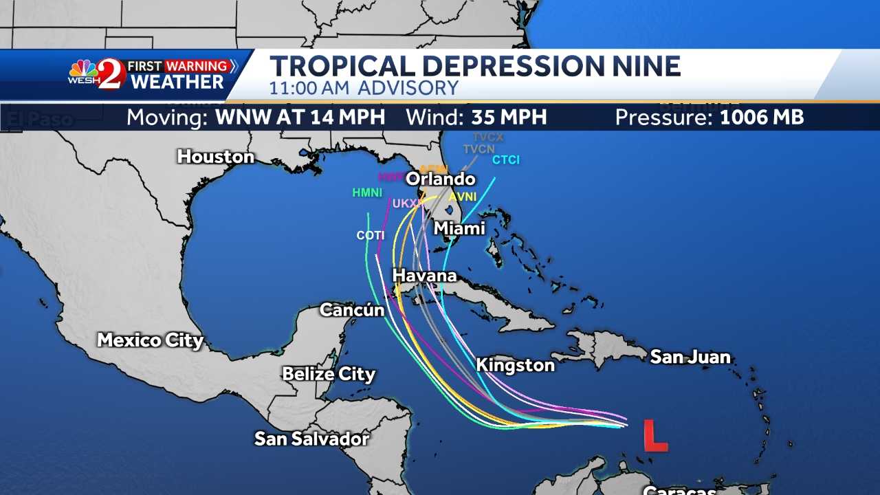 Hurricane Nigel The latest maps, models and paths