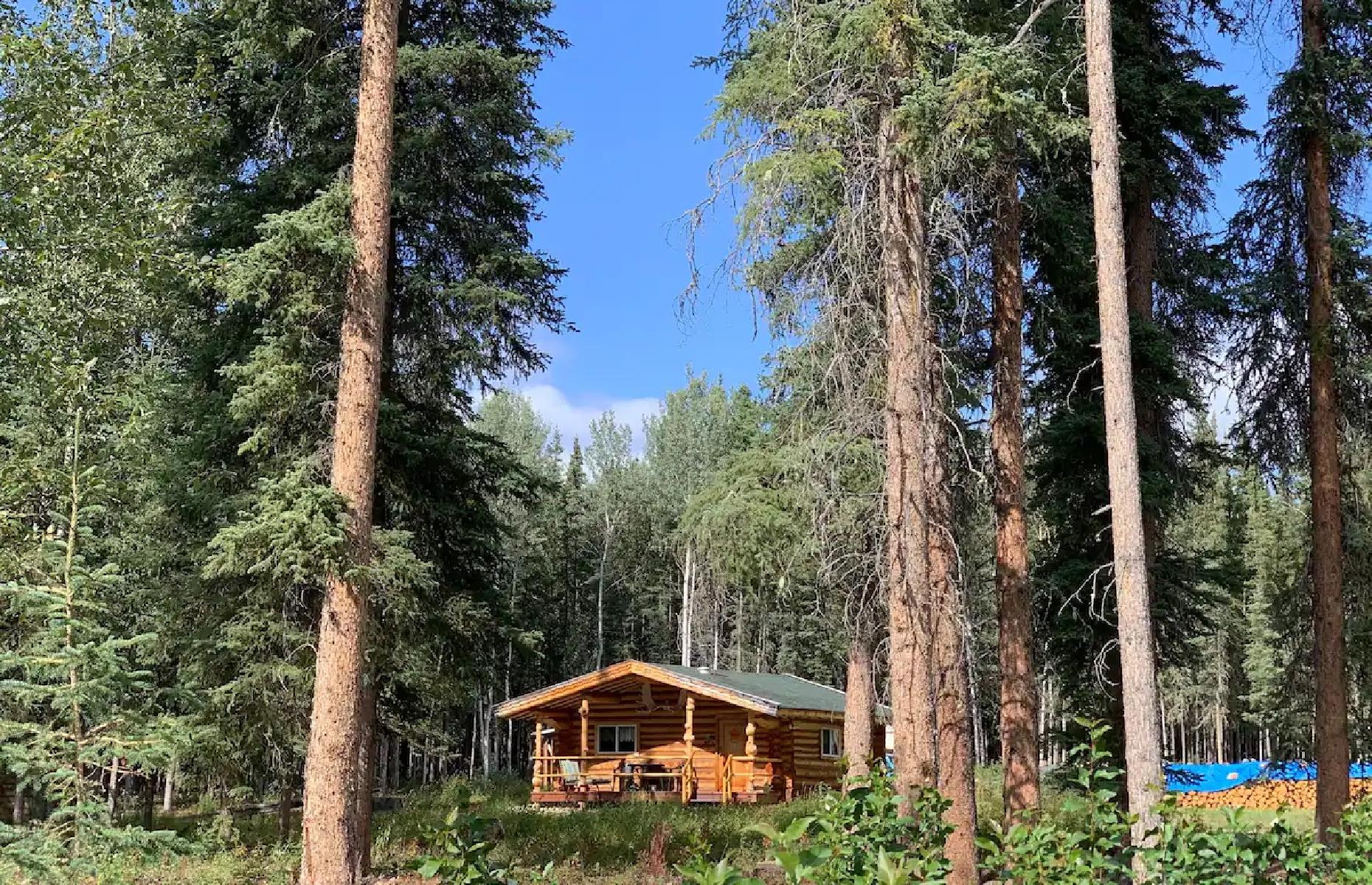 <p>Explore the romance of Yukon and get completely off-grid at this <a href="https://www.airbnb.co.uk/rooms/35161052?adults=1&category_tag=Tag%3A5348&children=0&infants=0&check_in=2022-09-29&check_out=2022-10-04&federated_search_id=9fa103a8-692d-4de4-8802-67151d9df99e&source_impression_id=p3_1662925995_kTktFE0EqI%2FhLHN5">classic wood cabin</a>, near the town of Faro, not far from a now-abandoned mineral mine. Surrounded by 10 acres of sky-high forest, the cabin has a true middle-of-nowhere feel in its spot near the Magundy River. Available year-round, up to three guests can cosy up inside between hikes or snowshoe trips along forest trails. You may even see the Northern Lights and try ice fishing during the winter.</p>