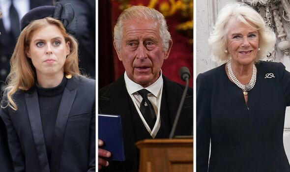 Princess Beatrice, Queen Camilla and King Charles