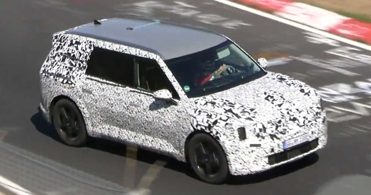 2024 Kia EV9 Spied Looking Quick Around The Nurburgring Race Track