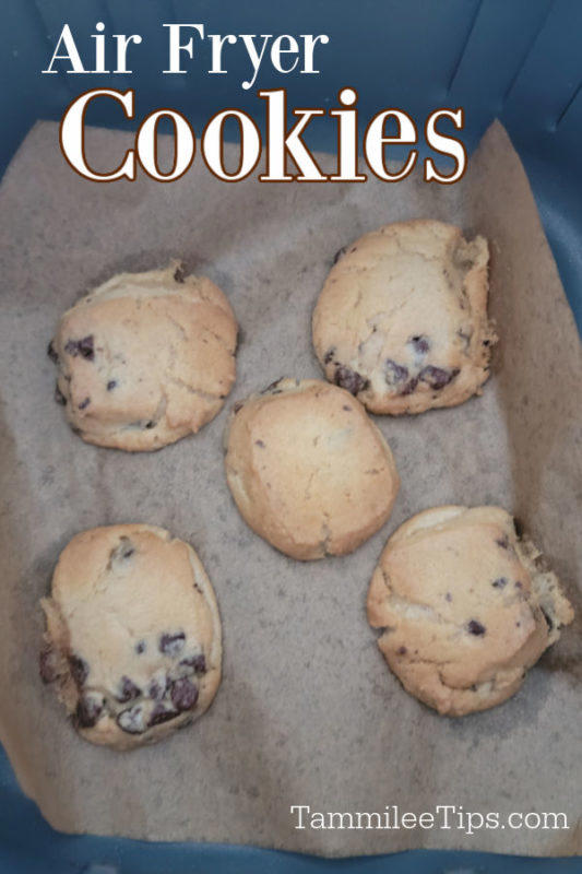 Easy Air Fryer Cookies using refrigerated cookie dough!