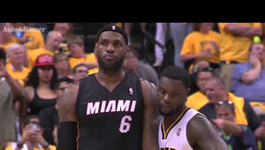 Lance Stephenson Blows in the Ear of LeBron James  