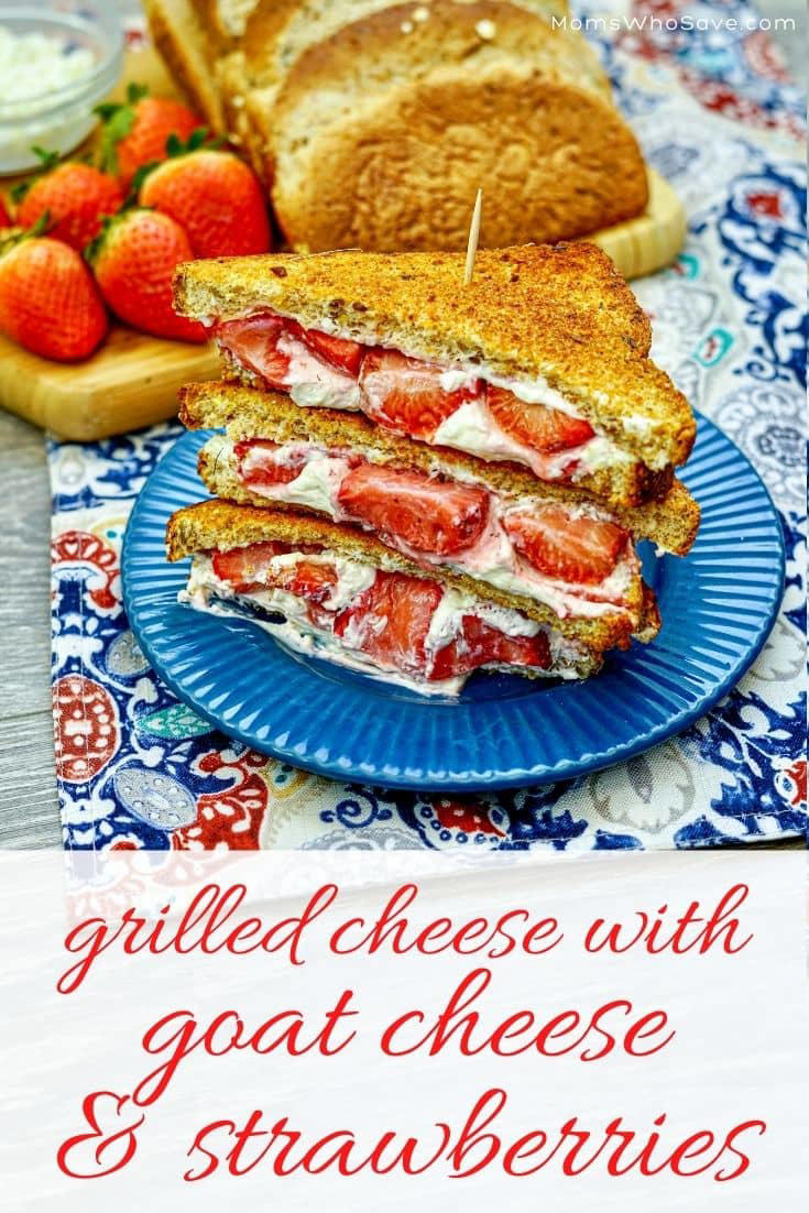 Gourmet Grilled Cheese With Goat Cheese and Strawberries (Easy Air