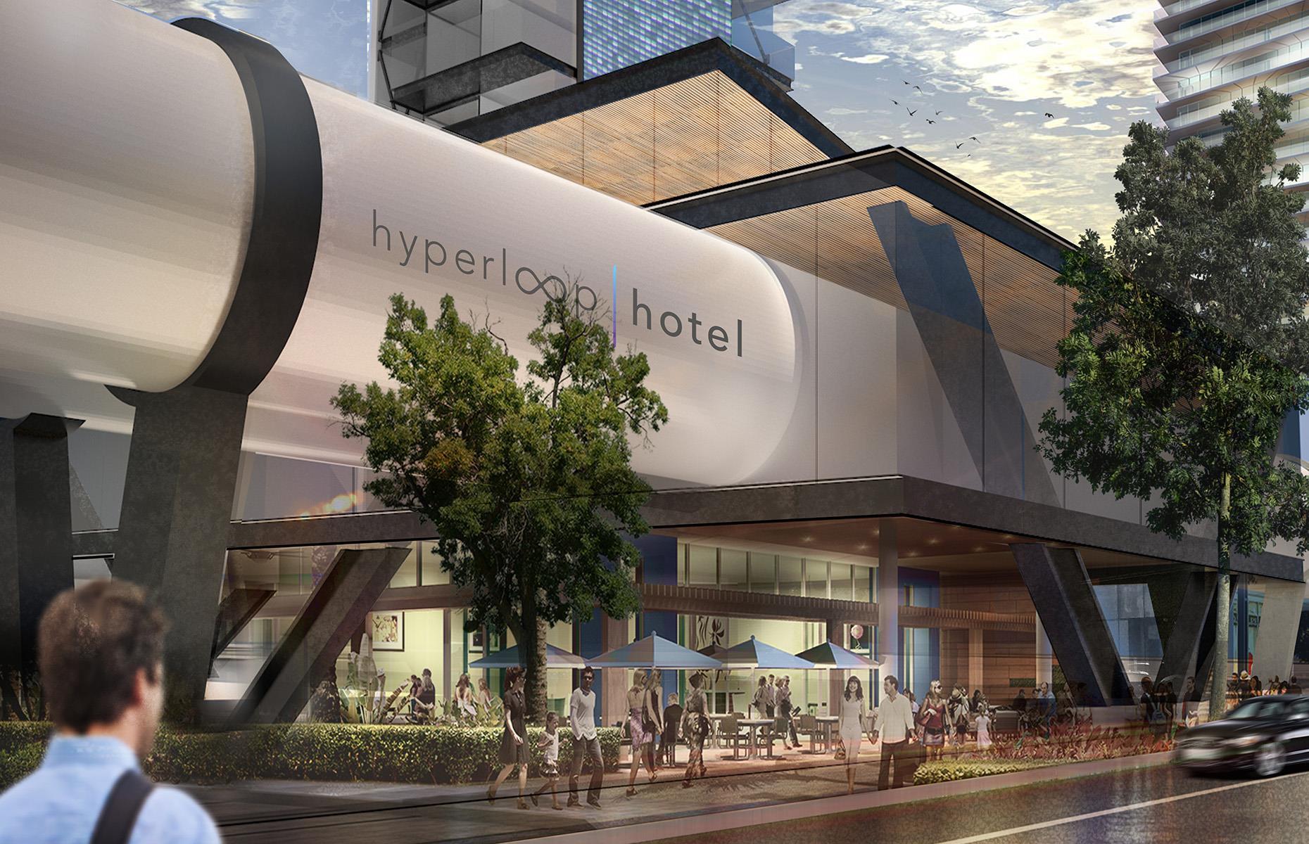 <p>Designed by architecture student Brandan Siebrecht, <a href="https://www.livescience.com/59552-hyperloop-hotel-radical-innovation-award.html">who won the 2017 Radical Innovation Award for the idea</a>, the ultra-futuristic Hyperloop Hotel is a hybrid between a hotel room and a high-speed train. It would use the Hyperloop transit system that’s currently being developed by Elon Musk to whizz guests between 13 US cities – all from the comfort of their very own pod. </p>