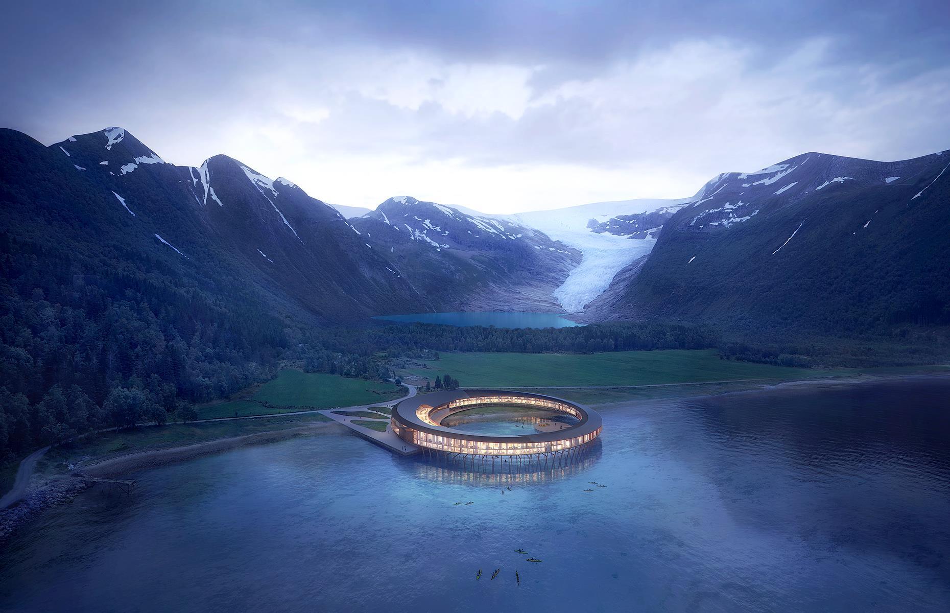 <p>Not only is <a href="https://www.svart.no/">Svart</a> gorgeous to look at, it’s also set to be a sustainable trailblazer. Perched beside the crystal-clear waters of Holandsfjorden in Norway’s Arctic Circle, the hotly anticipated resort will be energy-positive – meaning it’ll produce more energy than it uses. This will be partly achieved with in-built solar panels, which will absorb sunlight reflected off the nearby Svartisen glacier.</p>