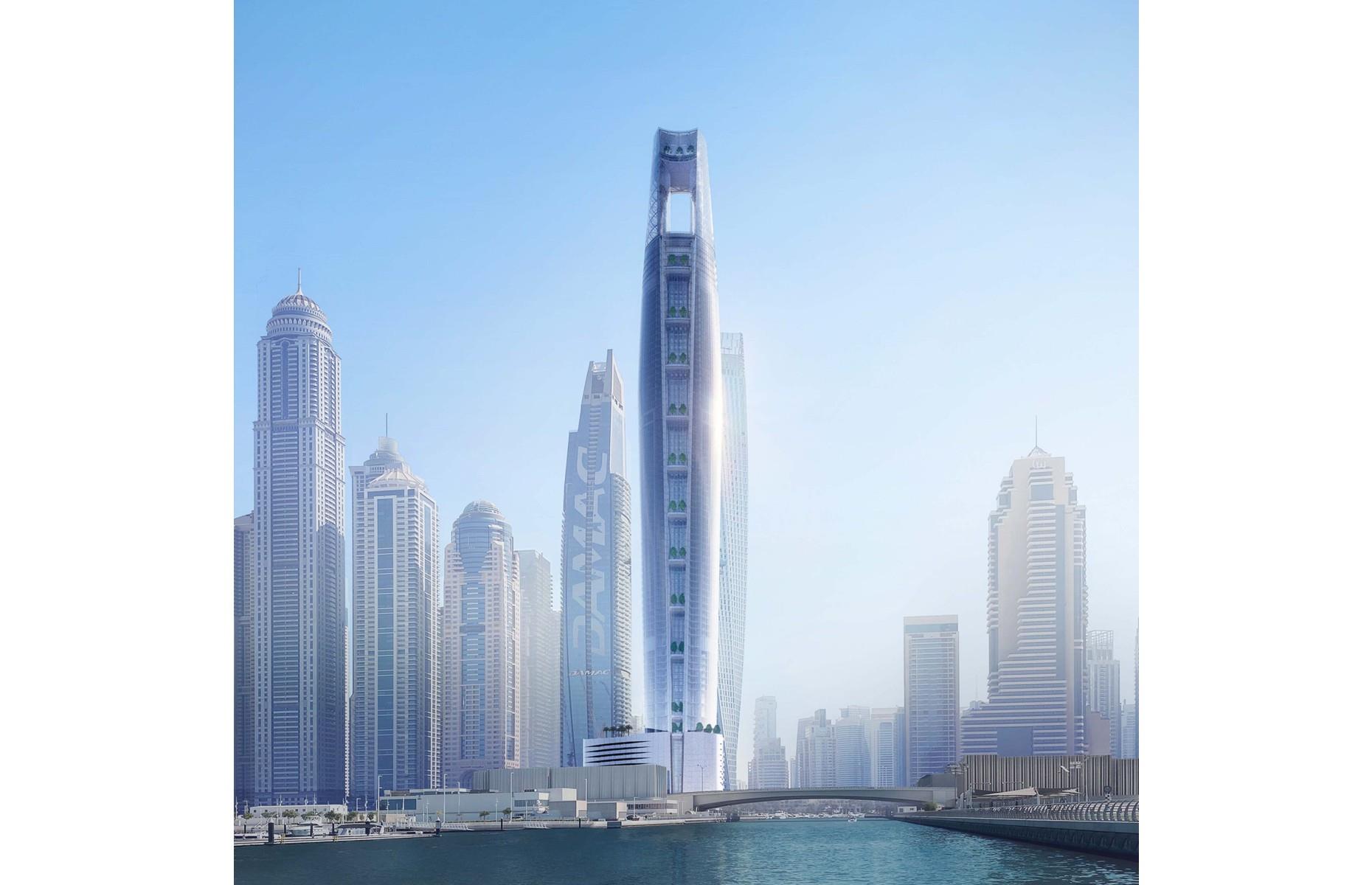 <p><a href="https://www.skyscrapercenter.com/building/ciel-tower/34561">Set for completion in 2023</a>, Ciel Tower will be the tallest hotel in the world at an eye-popping 1,199 feet (366m). This gargantuan skyscraper, designed by London architecture firm NORR, will grace the glitzy Dubai Marina, with a glass observation deck providing sweeping views across the Palm Jumeirah and out towards the Arabian Gulf.</p>