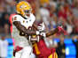 Oct 1, 2022; Los Angeles, California, USA; USC Trojans defensive back Calen Bullock (7) breaks up a pass in the end zone against Arizona State Sun Devils wide receiver Andre Johnson (82) in the first half at United Airlines Field at the Los Angeles Memorial Coliseum. Mandatory Credit: Jayne Kamin-Oncea-USA TODAY Sports