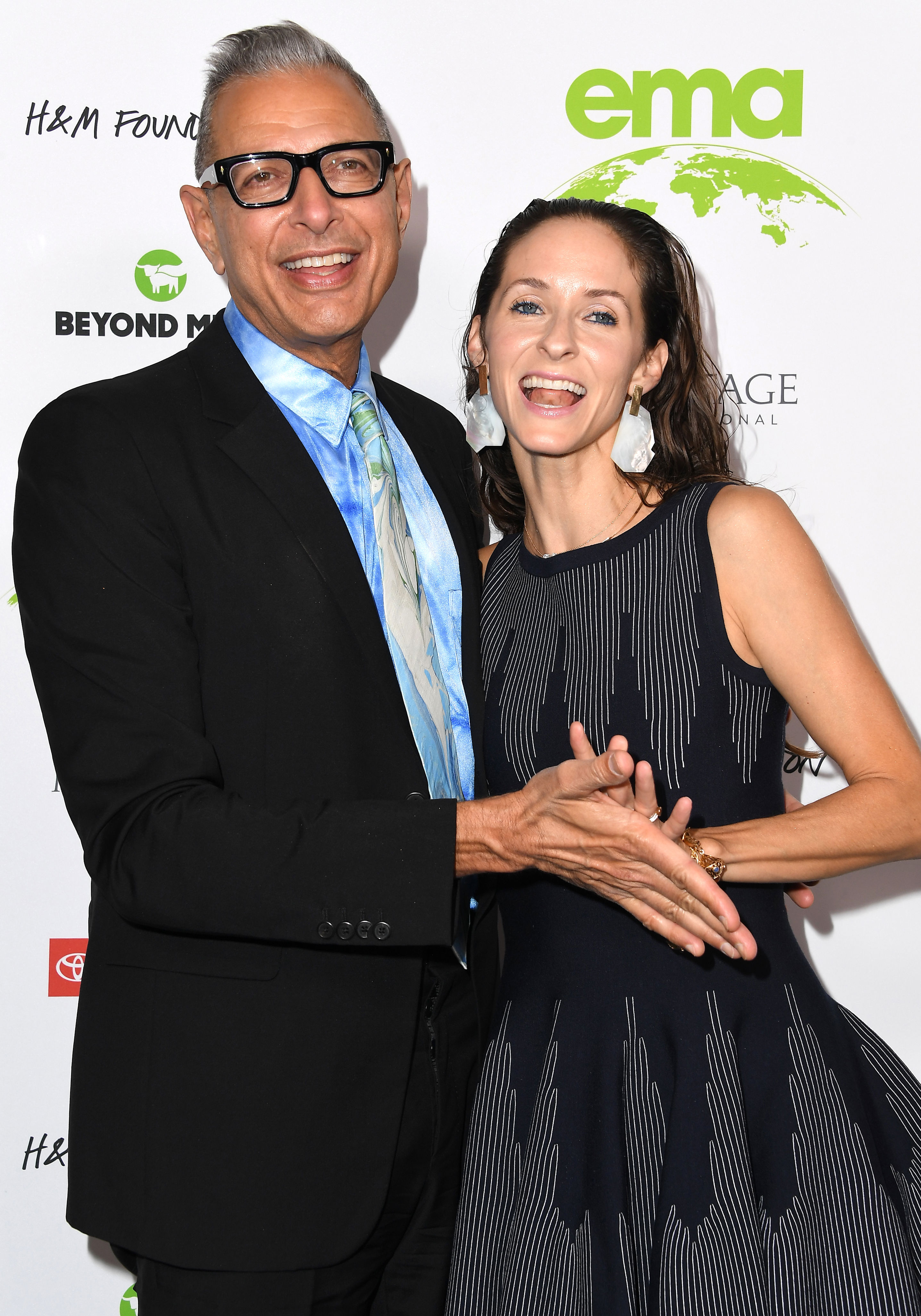 <p>Actor Jeff Goldblum was 62 when he married retired Olympic rhythmic gymnast Emilie Livingston, who was a 31-year-old bride. The couple, who have three decades between them, went on to welcome two sons. </p>