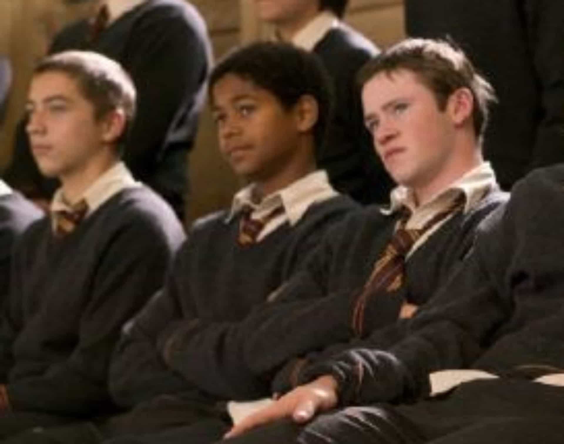 <p>Alfred Enoch interpretó a Dean Thomas y apareció en siete de las películas de "Harry Potter". Aquí aparece en "Harry Potter and the Goblet of Fire" (2005).</p>