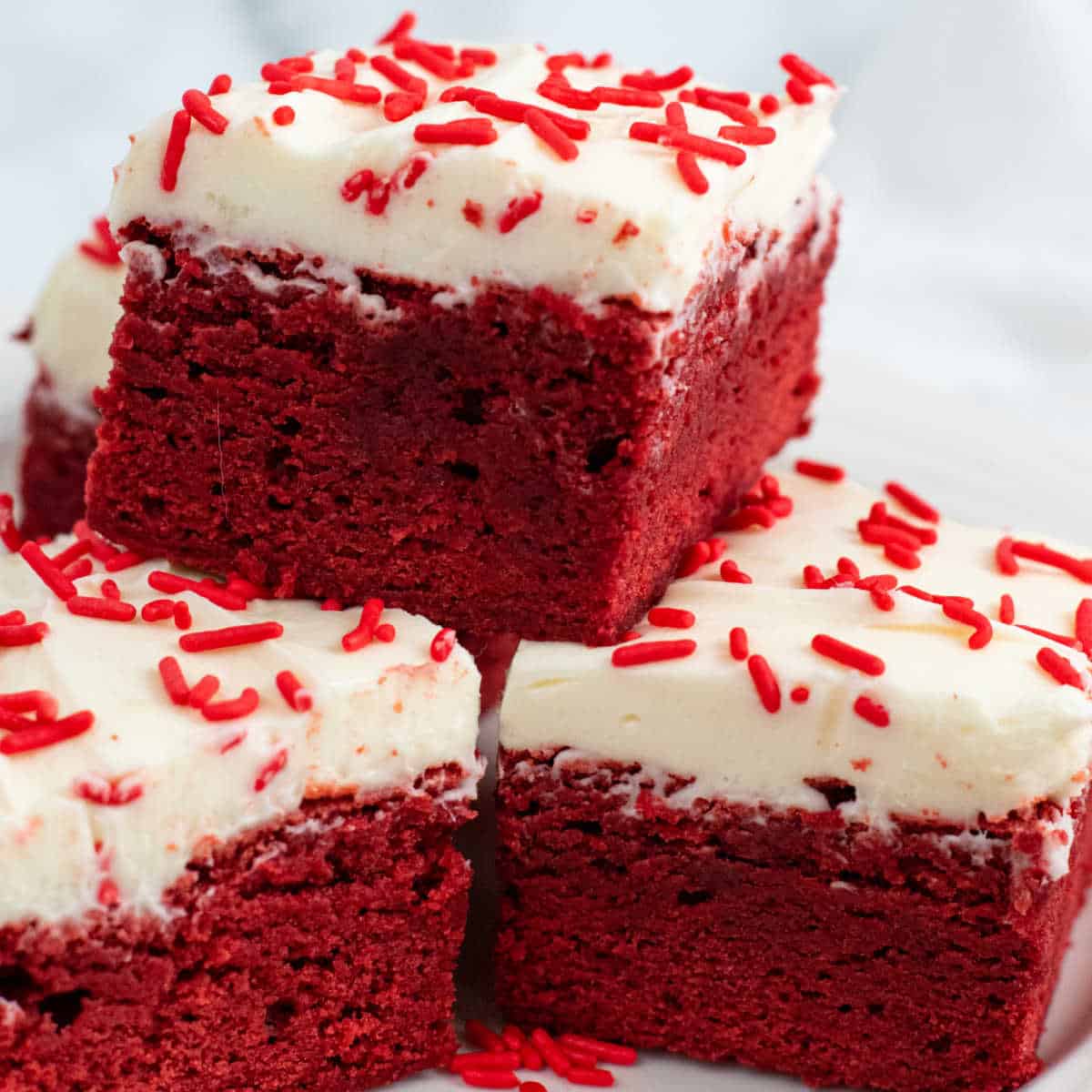 Red Velvet Brownies With Cream Cheese Frosting