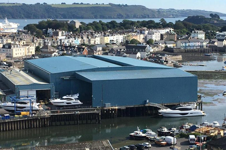 Princess Yachts' Newport Street factory, in Stonehouse, Plymouth