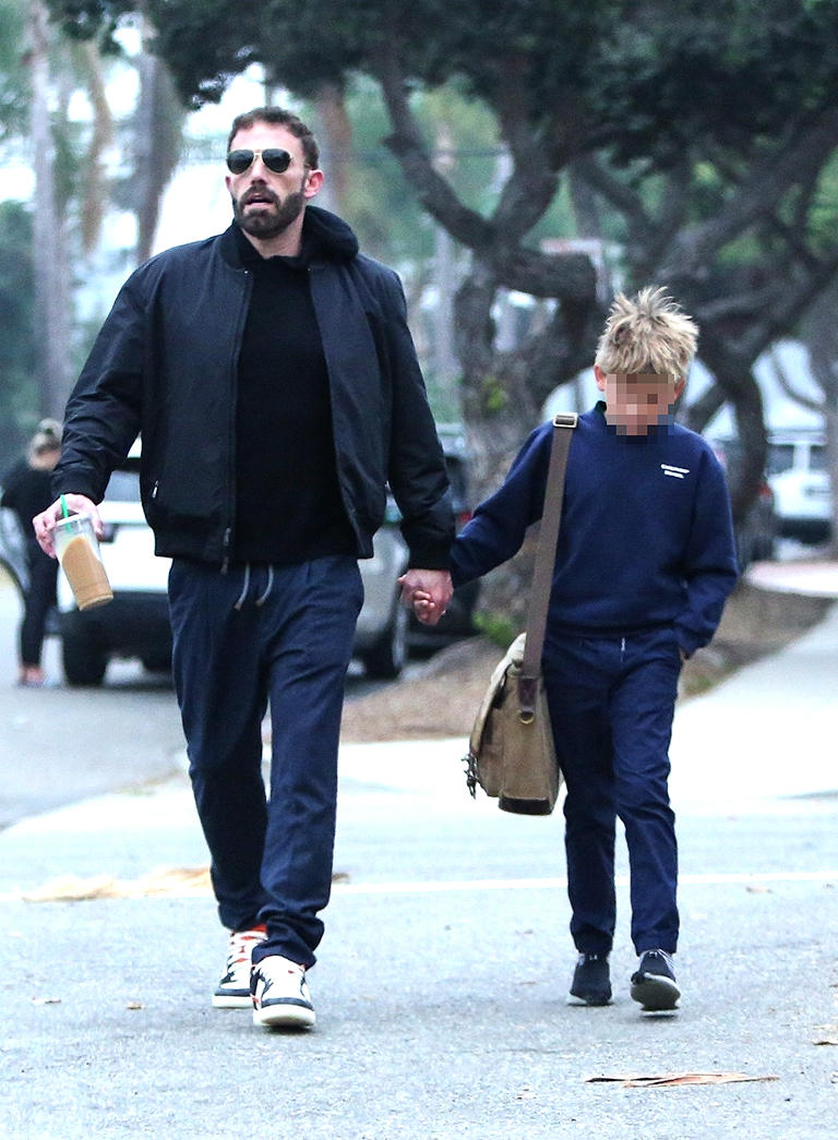Ben Affleck took his son Samuel to school in Santa Monica in October 2022. The father/son duo held hands during the walk.