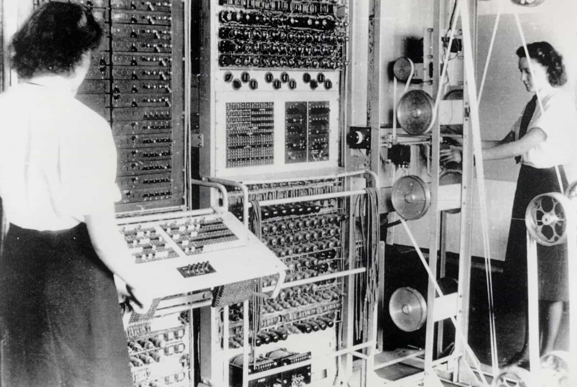 <p>Meanwhile in England, about 8,000 women were employed at Bletchley Park, the government's top-secret site for British cryptanalysts. Pictured are two employees at the Colossus Mark 2 codebreaking computer.</p><p><a href="https://www.msn.com/en-us/community/channel/vid-7xx8mnucu55yw63we9va2gwr7uihbxwc68fxqp25x6tg4ftibpra?cvid=94631541bc0f4f89bfd59158d696ad7e">Follow us and access great exclusive content everyday</a></p>