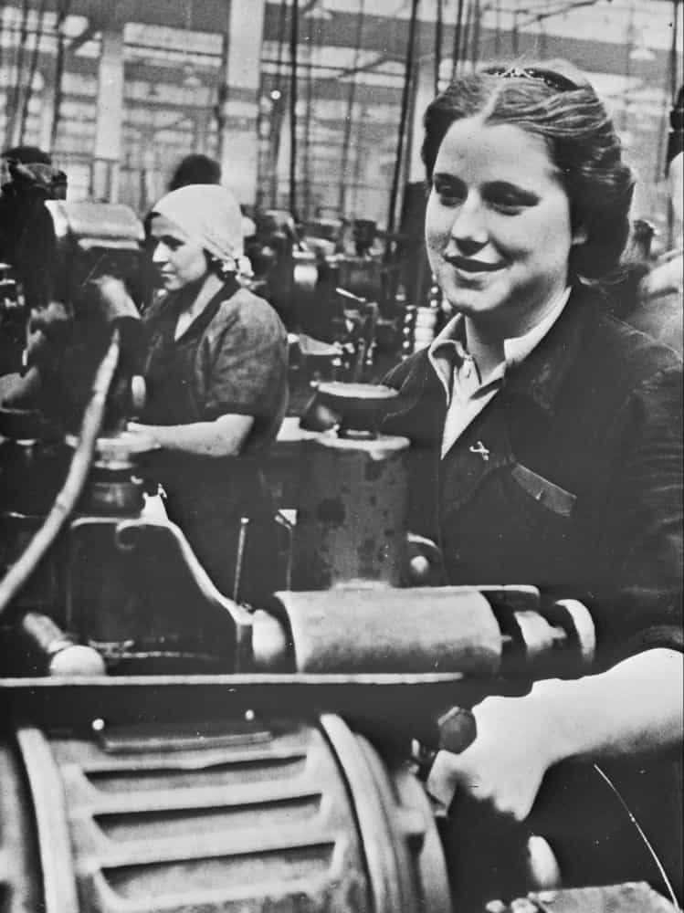 <p>The war effort in the Soviet Union relied of hundreds of thousands of women to turn over production of key armament components and carry out repairs on damaged equipment. In this 1940 image, women handle lathes in a factory during the early stages of the conflict.</p><p><a href="https://www.msn.com/en-us/community/channel/vid-7xx8mnucu55yw63we9va2gwr7uihbxwc68fxqp25x6tg4ftibpra?cvid=94631541bc0f4f89bfd59158d696ad7e">Follow us and access great exclusive content everyday</a></p>