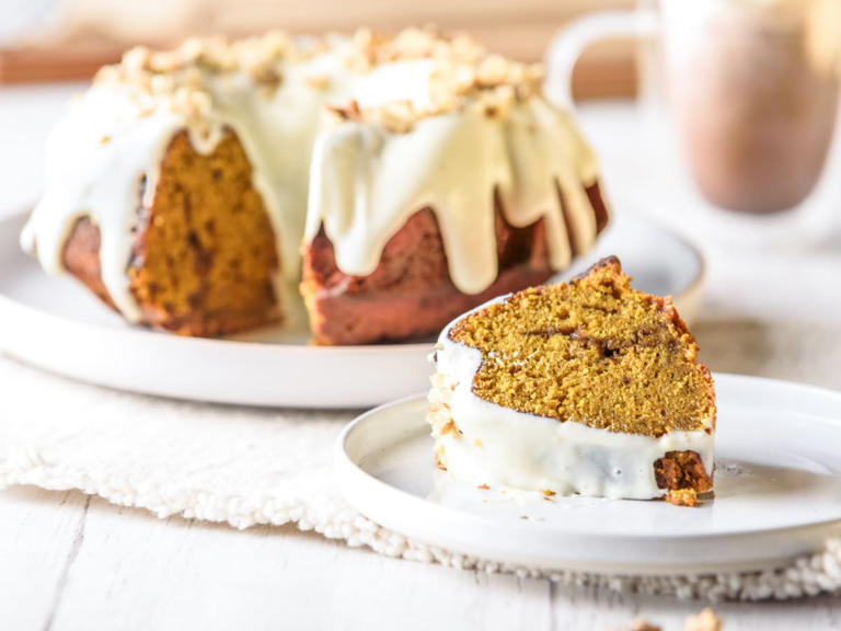 Pumpkin Bundt Cake with Cream Cheese Glaze