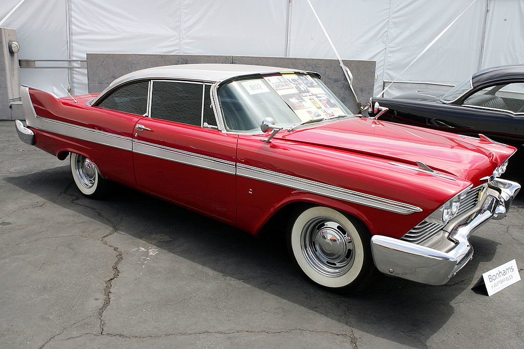 <p>It's hard to get any more classic than this right here. The John Carpenter directed horror film <i>Christine </i>featured a sleek 1958 Plymouth Fury. Sources say film producers used around 25 cars for this movie, but not all of them were Furys.</p> <p>In <i>Christine</i>, the illusion of the car regenerating herself came from using hydraulic pumps found in the car attached to the sides of a plastic-paneled body double. All the tricks came out of the bag to make this movie and car even more special.</p>