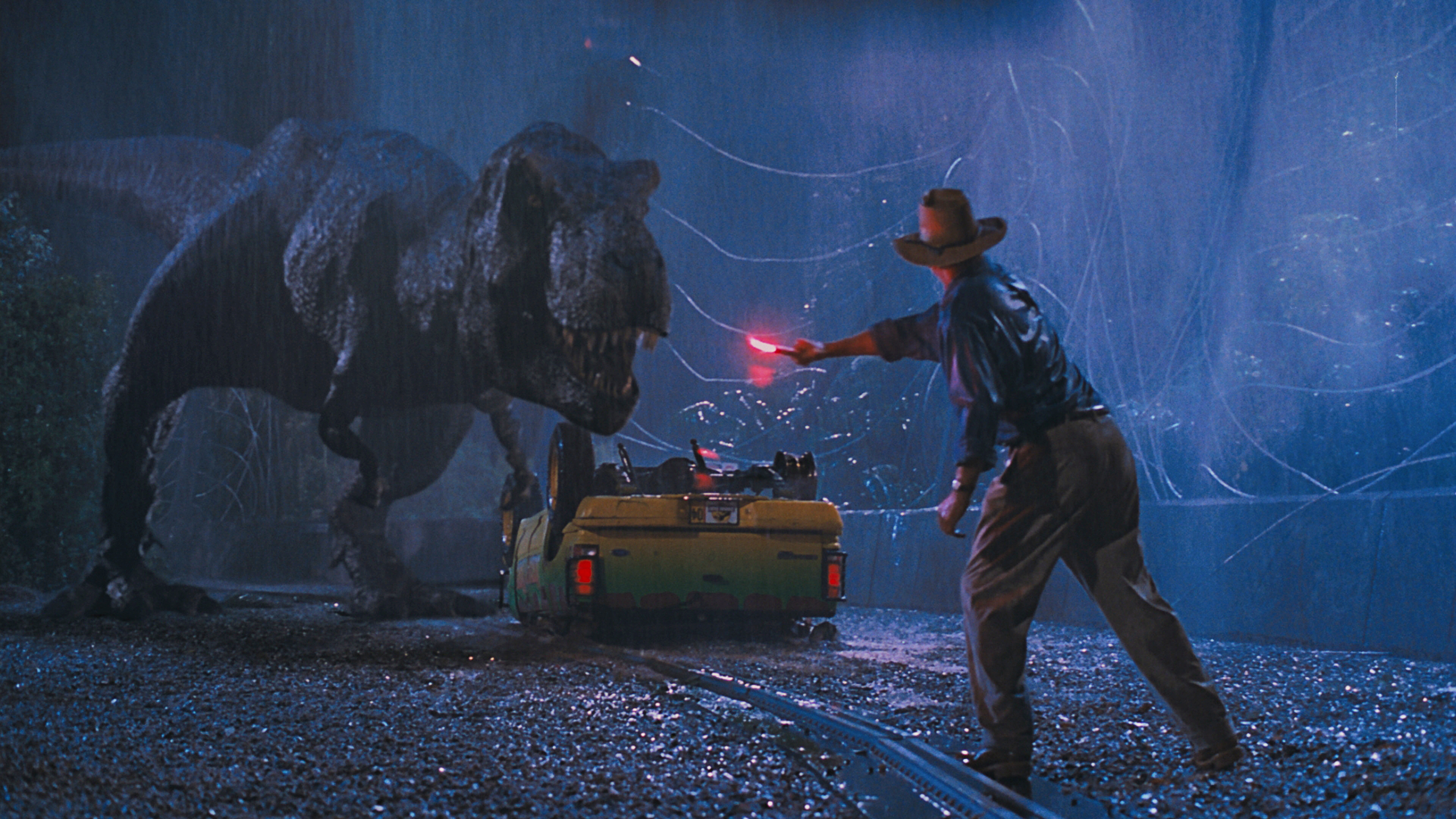 <p>Even though the cars in <i>Jurassic Park</i> appear to be Jeeps, they're actually Ford Explorers. While the Touring Vehicles didn't see much off-roading, they're an integral part of the movie's experience. The cars were modified for the illusion of having fully-automated driving. The actual driver hid in the vehicle's trunk, where they watched a small TV that was fed outside images through two cameras.</p> <p>Only six cars were used in the film as they were charged at, stomped on, flipped over, and buffeted around by prehistoric dinosaurs. Three dumpsters full of car parts were hauled away at the end of filming.</p>