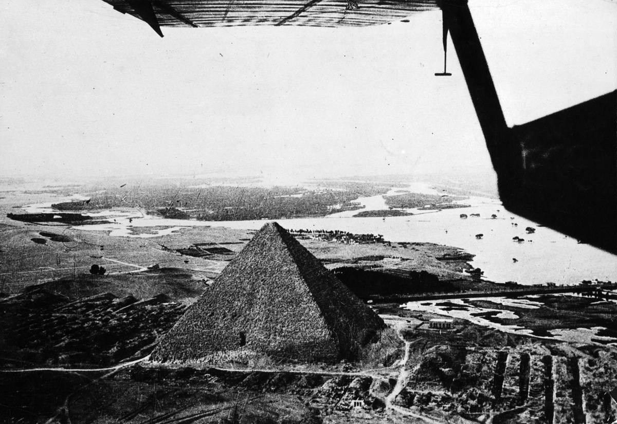 <p>Most of us think of the Great Pyramid as a typical four-sided pyramid. It certainly looks that way from the ground, but hop on a plane and your perspective may shift. The Great Pyramid of Giza has eight sides, and it's only visible from an aerial view. Some people believe this was a way to keep the casing stones from shifting.</p> <p>Others think erosion created the eight sides and that the pyramid truly is supposed to have just four. Either way, this indent is impressively precise – it's indented by one degree of a half degree. Could the wind really have made that?</p>