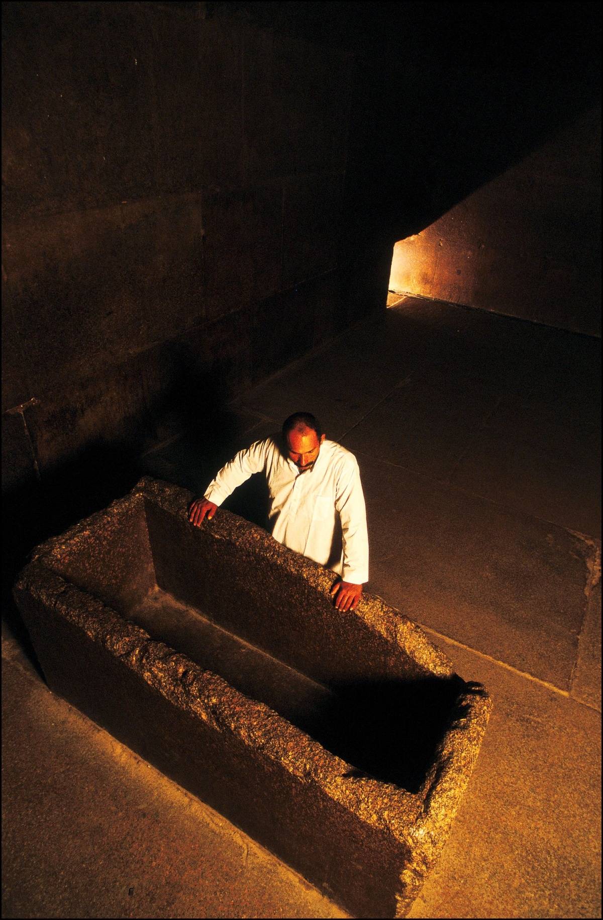 <p>The biggest mystery surrounding the Egyptian pyramids remains the purpose of the Great Pyramid at Giza. The structure has been investigated countless times, and a mummy has never been discovered. When first explored by Arabs in 820 AD, the only thing found was a granite box known as the "coffer."</p> <p>This lack of bodies contradicts the mainstream theory that pyramids were tombs to provide pharaohs and eternal resting place. If the Great Pyramid is not a tomb, then what is it? Someday maybe the mystery will be solved, until then we'll enjoy the guessing game!</p>