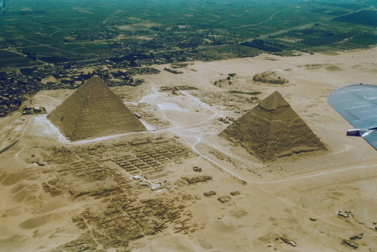 <p>Right now, it looks like the Pyramids of Giza stand alone in the desert, but they actually had many more side structures and buildings around them. The pyramids were definitely the main show, but they were surrounded by smaller tombs called Necropolis (or the City of the Dead).</p> <p>There were other religious buildings around the pyramids like temples honoring the king, and the staff that took care of these various temples lived right next to them in even smaller buildings. Let's also not forget the Great Sphinx of Giza.</p>