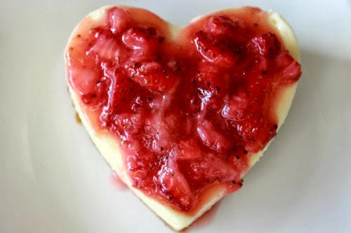 How to Make Individual Cheesecake Hearts with Strawberry Sauce