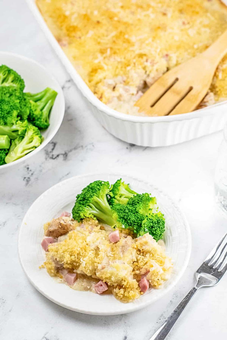 Chicken cordon bleu casserole