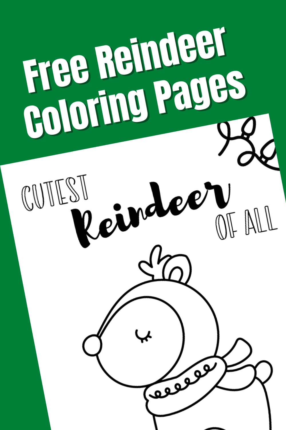 Reindeer Coloring Pages for Kids and Adults
