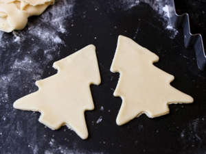 Christmas Tree Cherry Hand Pies Recipe trees cut out