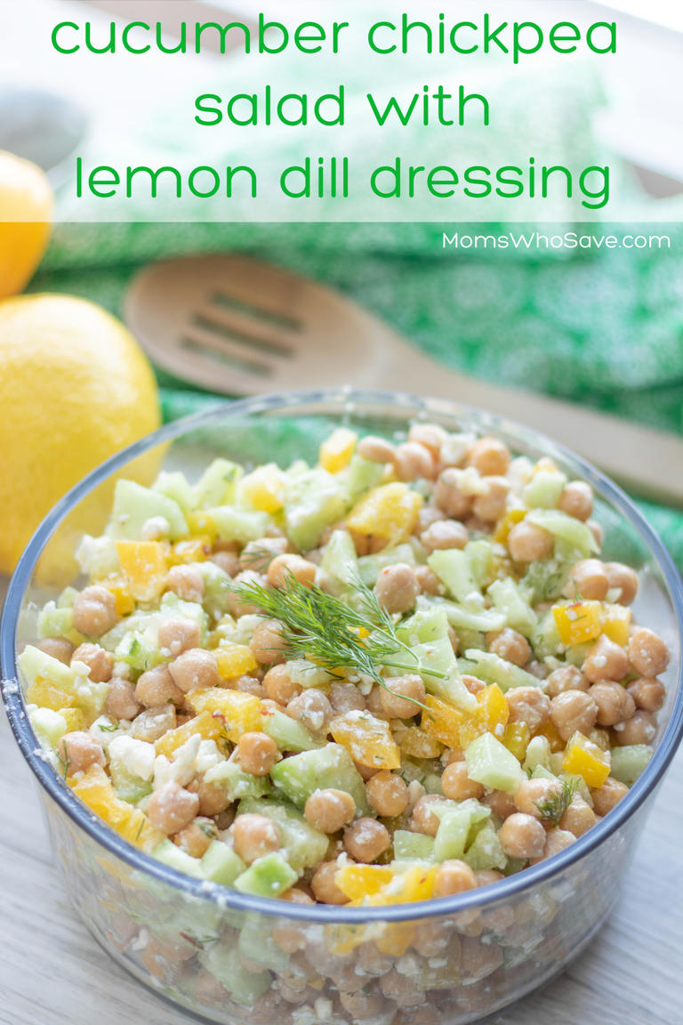 Cucumber Chickpea Salad With Lemon Dill Dressing