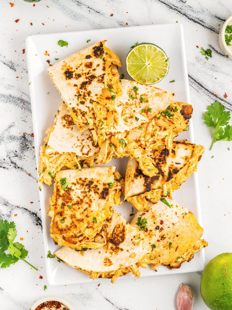 The best buffalo chicken quesadillas