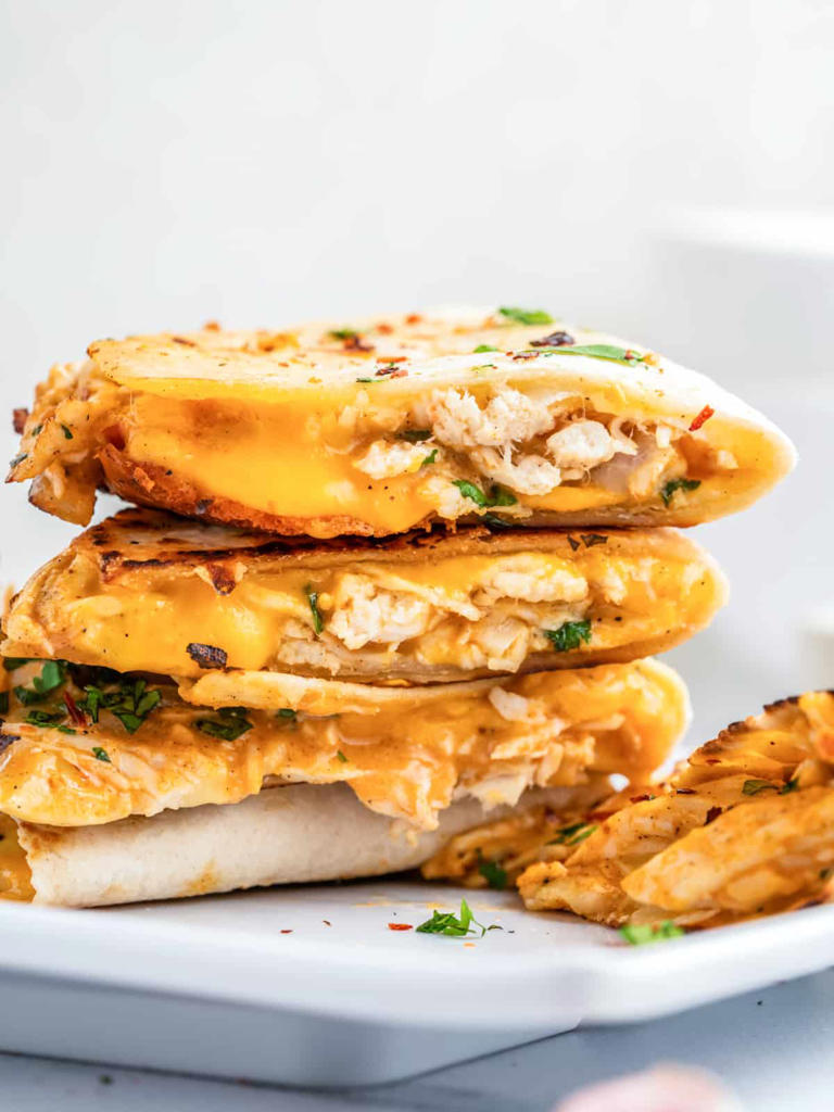 The best buffalo chicken quesadillas