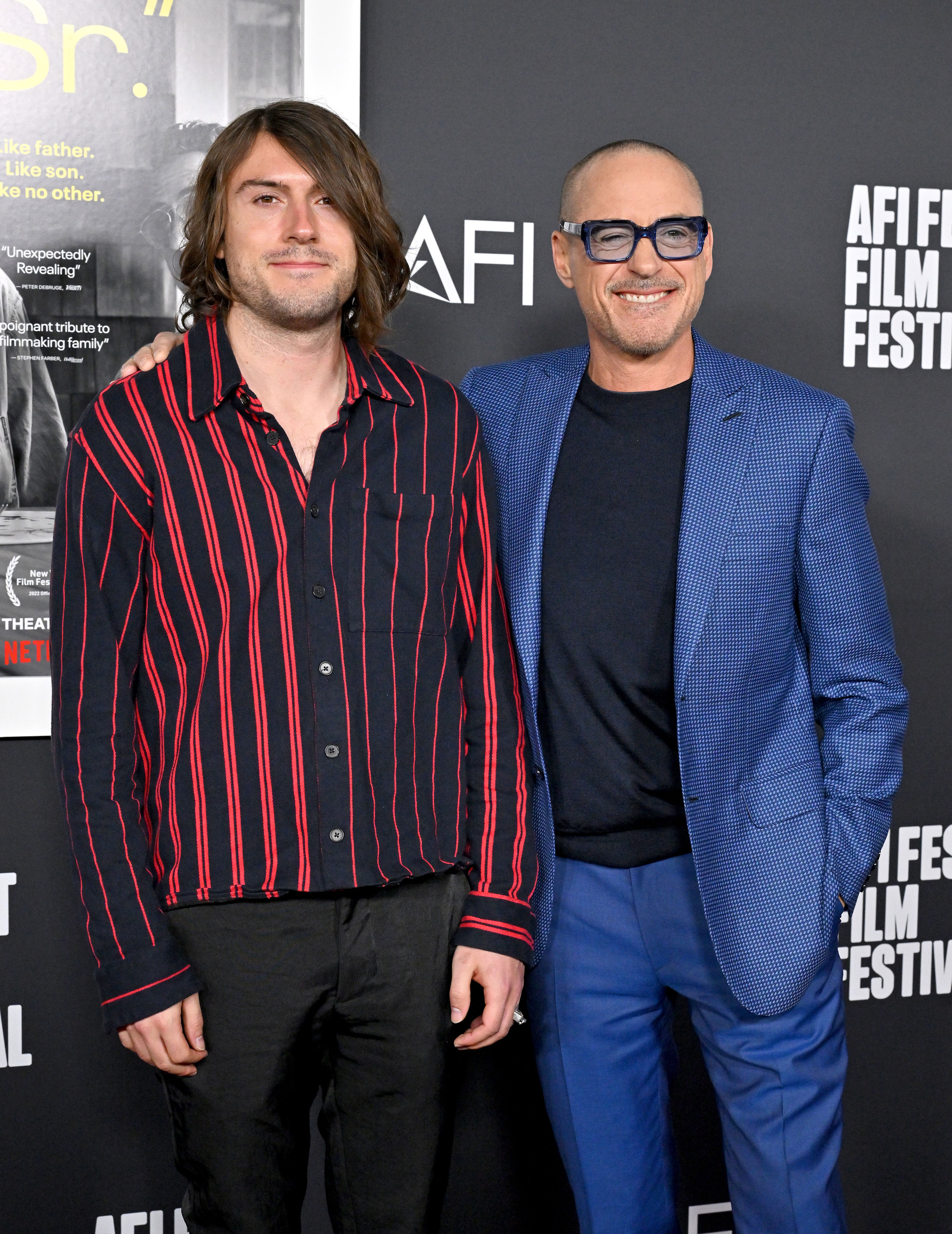 <p>Indio Falconer Downey, a musician who was born in 1993, joined dad Robert Downey Jr. on the red carpet at an AFI Fest special screening of the film "Sr." in Hollywood on Nov. 4, 2022.</p>