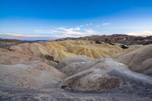Stunning Death Valley landscape close to dusk