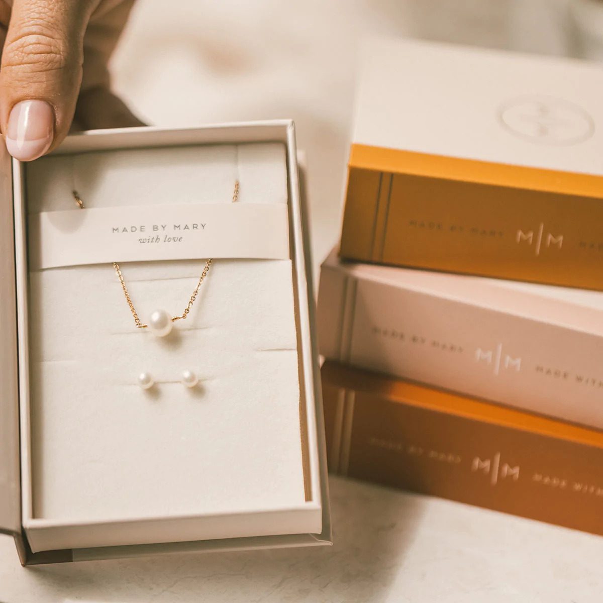 <p>Worn alone or layered with other chains, this delicate <a href="https://www.madebymary.com/products/pearl-necklace">necklace</a> with a solitary pearl is an elevated topper for any Instagram-worthy outfit. Made of gold vermeil by beloved women-owned jewelry brand Made By Mary.</p> <p class="listicle-page__cta-button-shop"><a class="shop-btn" href="https://www.madebymary.com/products/pearl-necklace">Shop Now</a></p>