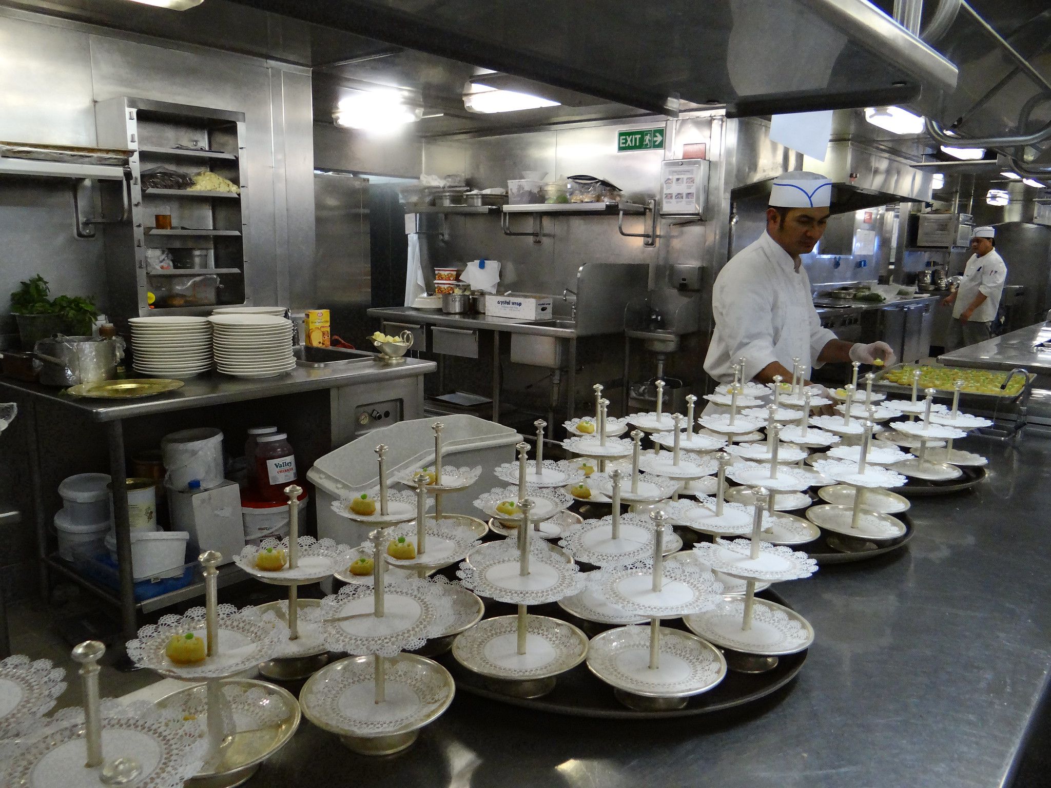 <p>Much of the food that guests eat is freshly made. Cruise ship kitchens bake bread onboard, often three times a day. The movement of the ship, the air temperature, and moisture make baking bread extra tricky. Kitchens also hand-make ice cream daily to ensure that it’s fresh and available.</p>