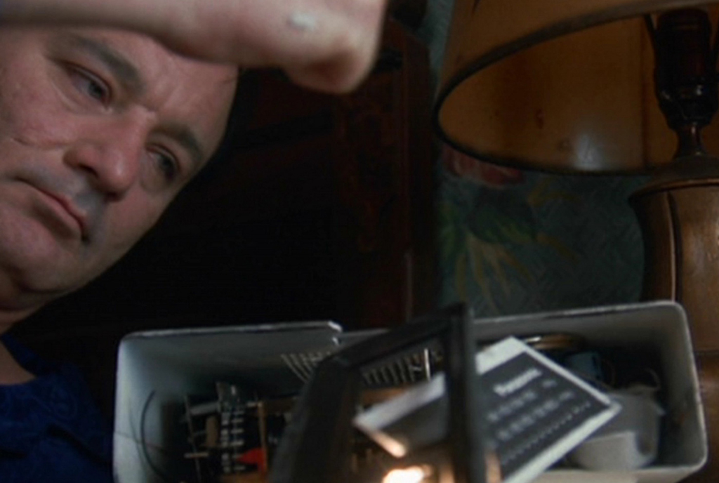 <p>In one scene, Murray snags his alarm clock and slams it on the ground, shattering it. While filming the scene, Murray threw his alarm clock to the floor as planned, but it barely broke.</p> <p>The film crew then had to batter it repeatedly with a hammer. Although the hammer broke the clock, it continued to play the same song.</p>