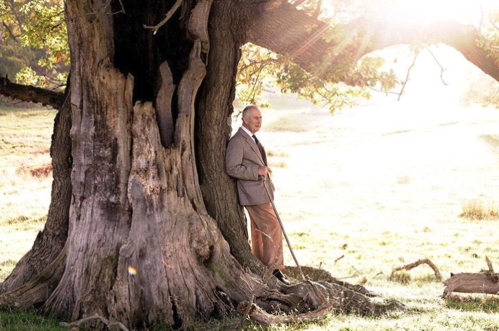 <p>On Nov. 14, 2022 -- King Charles III's 74th birthday -- Buckingham Palace released this photo of His Majesty standing beside an ancient oak tree in Windsor Great Park in Windsor, England, on Nov. 11, 2022, to mark his appointment as Ranger of the Park 70 years after his father, the late Prince Philip, was appointed to the post. The tree is one of many veteran and ancient oak and beech trees that make Windsor one of the largest and most important collections in North Europe. The continuity of royal patronage of the Great Park for nearly 1,000 years led to the preservation and stewardship of this extra collection of trees.</p>