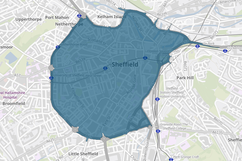 Sheffield Clean Air Zone Map And Where The Boundaries Are   AA14x4MJ.img